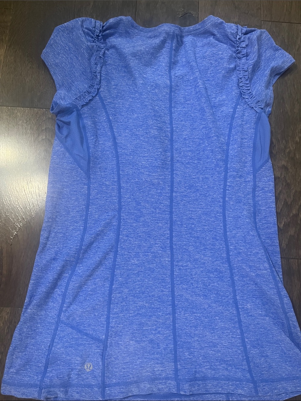 lululemon athletica Heathered Blue Short Sleeve Athletic Top